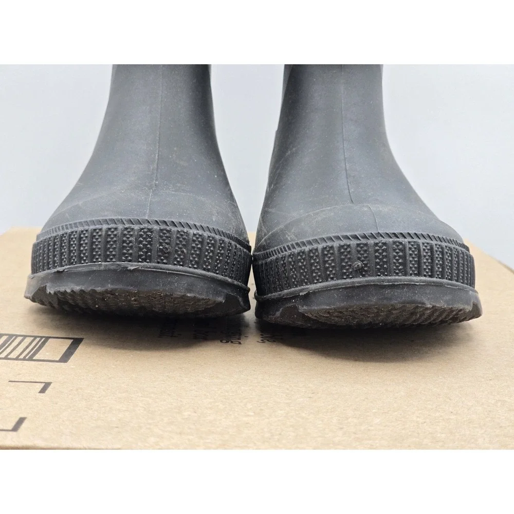 Kamik Stomp Rain Boots Black Kids Youth Boys Girls Size 4 Waterproof